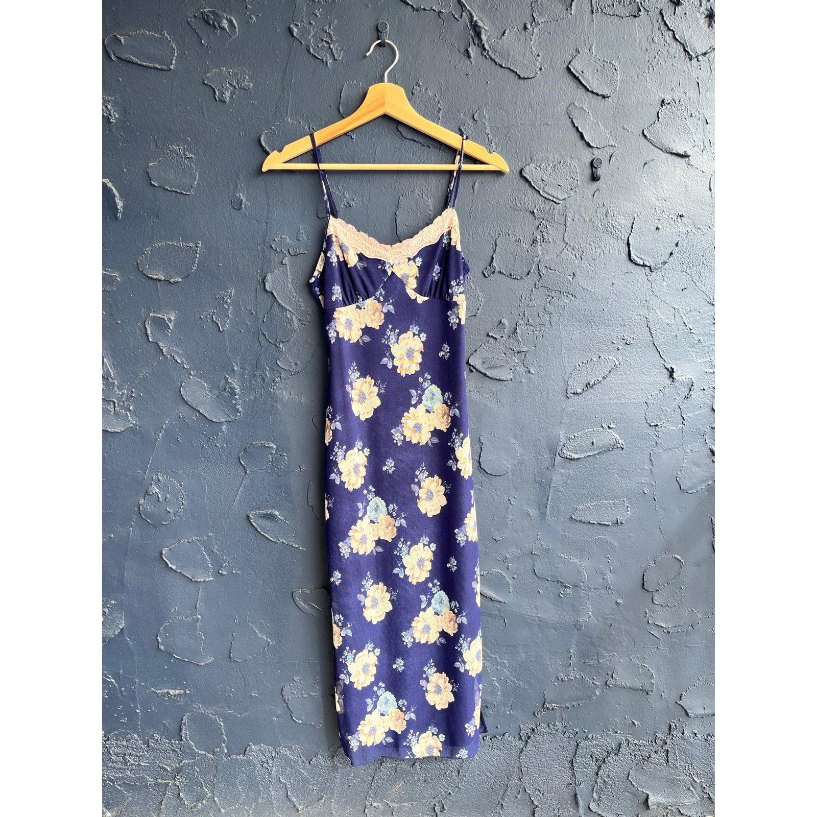Blue Floral Slip Style Dress